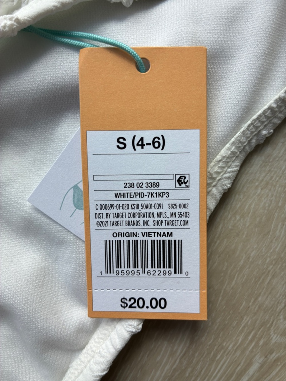 Target White Textured Bandeau Bikini Set - Picture 4 of 10